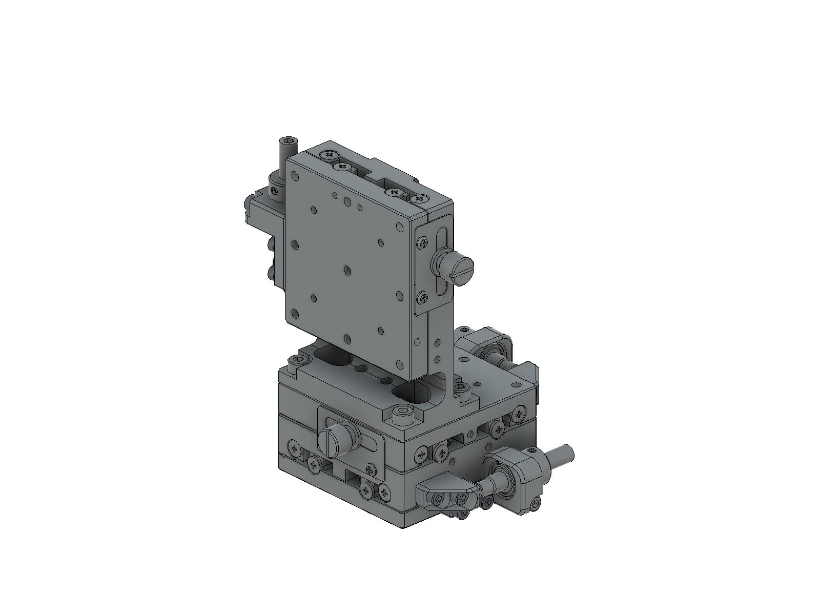Łożysko EXC 60X60mm, stalowe, stolik osi XYZ, (platforma pionowa) śruba sześciokątna boczna, +/-6.5mm, gwinty M4 (TSD-605SLFP)