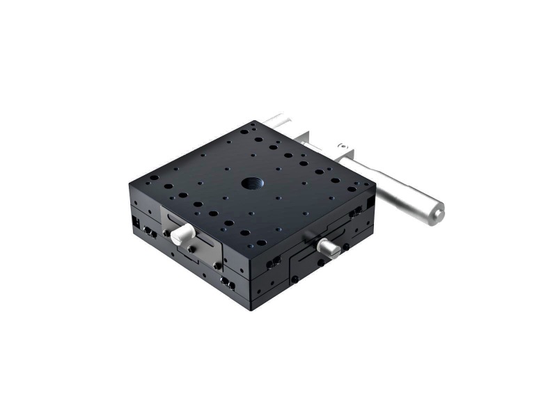 Łożysko krzyżowo-rolkowe 120X120mm, aluminiowe, stolik XY, mikrometr boczny, +/-20mm, gwinty M4, prawoskrętne (TAM-1202SR)