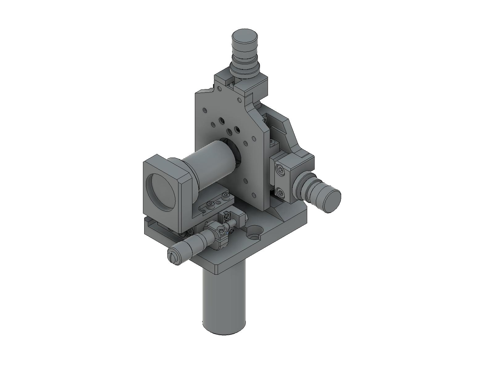 Uchwyt do filtru przestrzennego z OBL-200 oraz mikrometrem do precyzyjnej regulacji i słupkiem (SFB-16DMRO-OBL20-25)