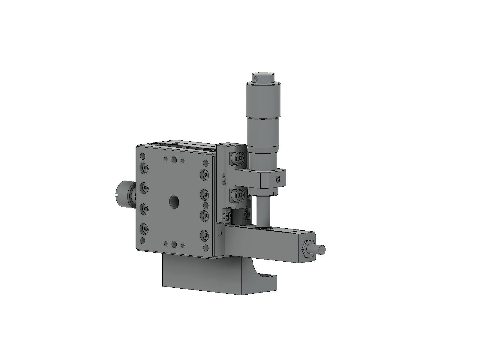 Stolik Z z asystą piezo, 40X40mm, (pionowa platforma/pozioma baza), prawoskrętny regulator +/-6.5mm, gwinty M3 — zdjęcie produktu, nr katalogowy TADC-403RLPA