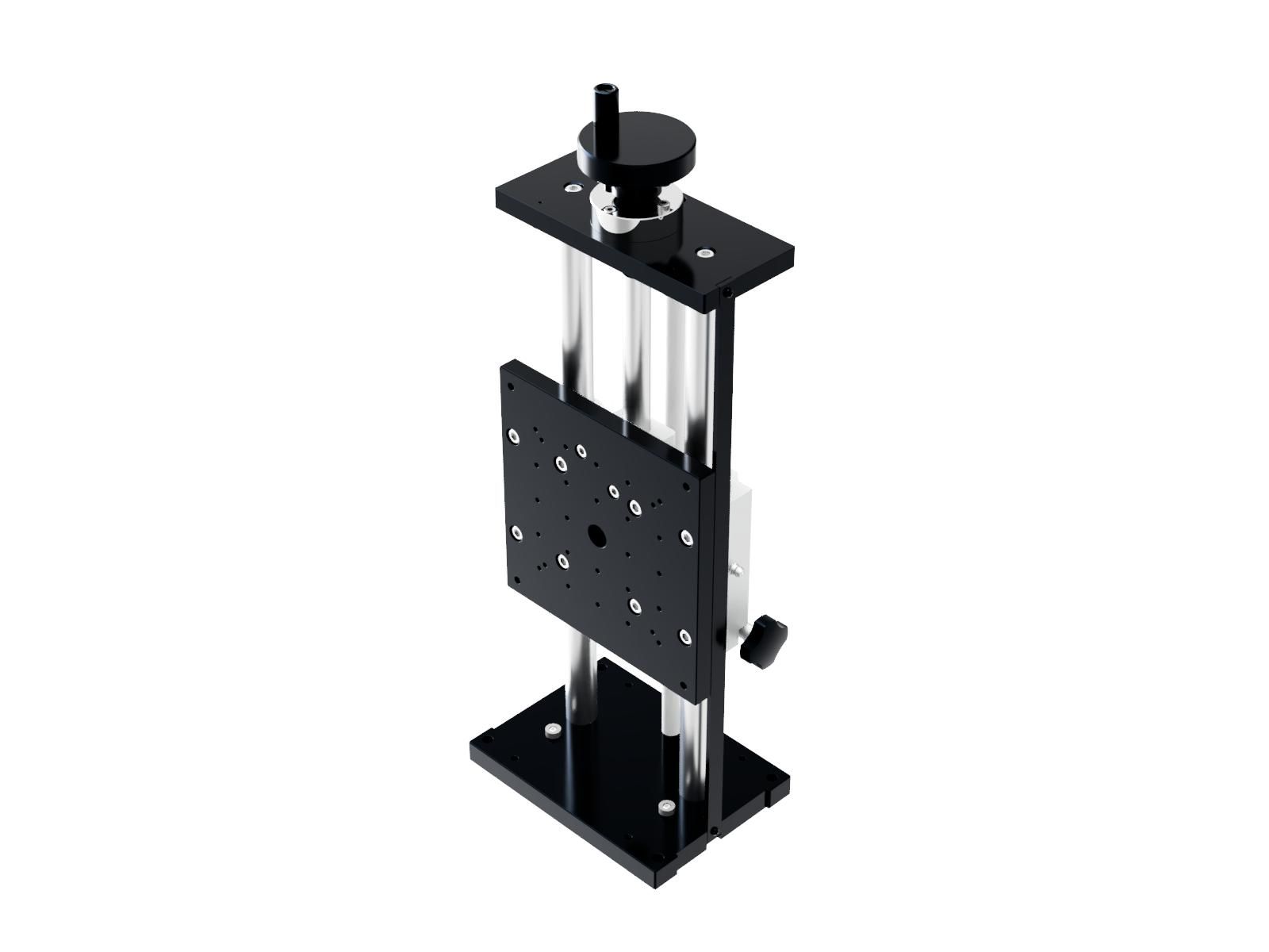 Łożysko liniowe 160X160mm, aluminium, stolik Z-osi, (platforma pionowa) śruba prowadząca, +/-100mm, gwinty 1/4-20 (LSV-16200LUU)
