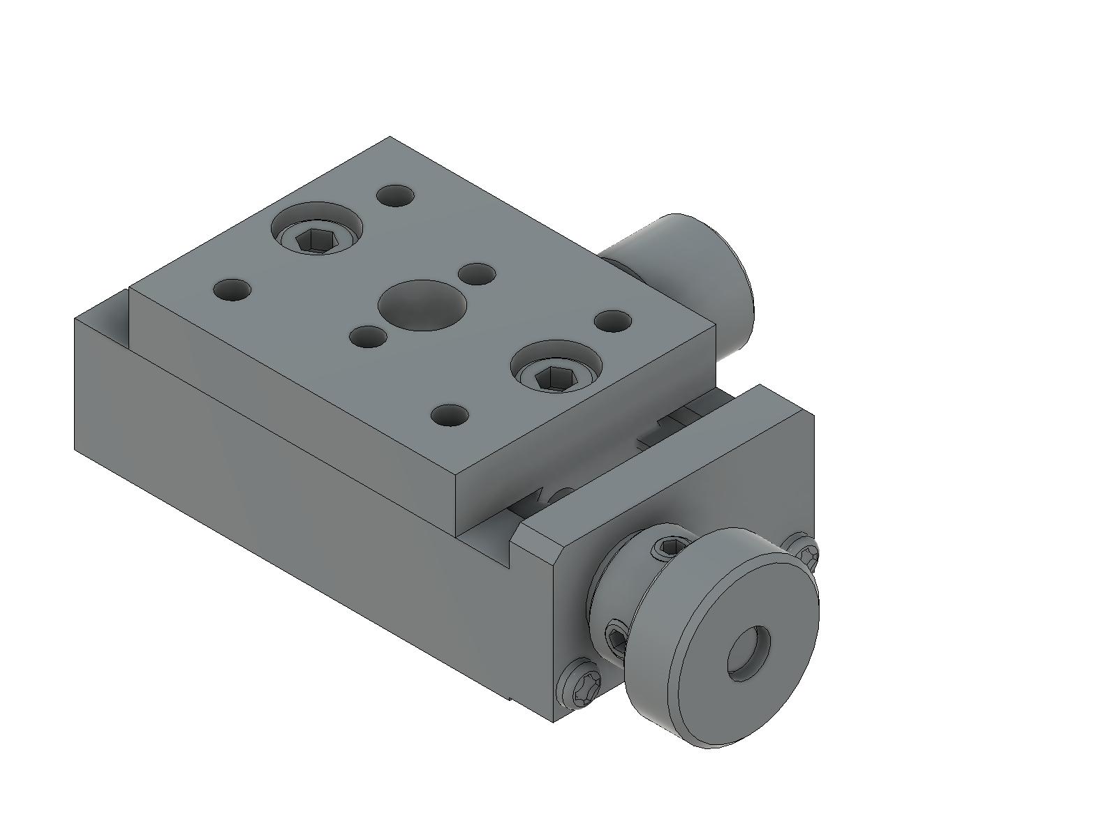Prowadnica jaskółczy ogon 24X30mm, mosiężne, stolik osi X, śruba prowadząca centralna, +/-4mm, gwinty M3 (TAS-24301R)