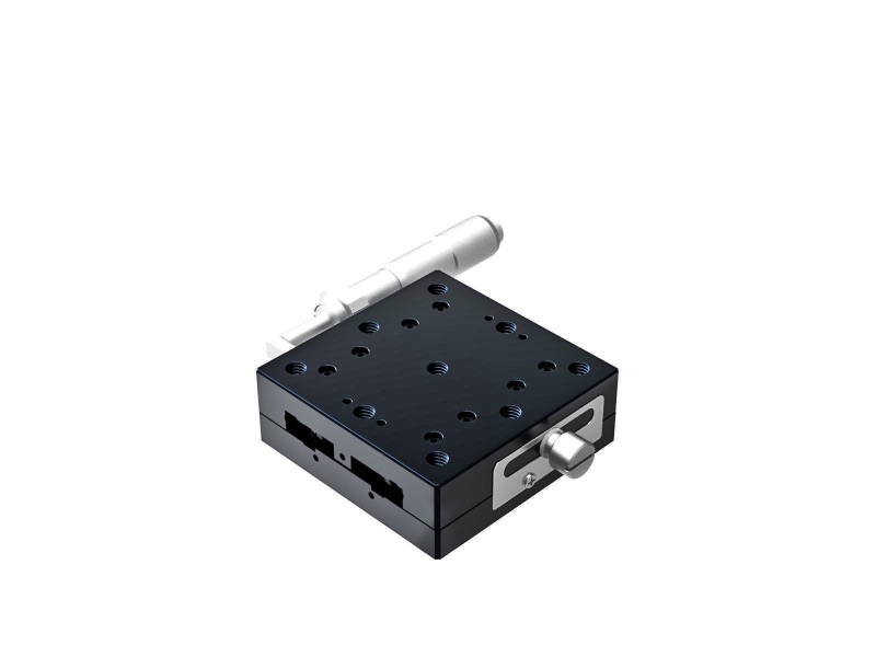 Łożysko kulkowe 65X65mm, aluminiowe, stolik osi X, mikrometr boczny, +/-12.5mm, gwinty M6, prawoskrętne (TADC-651SR25-M6)