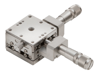 Stolik XY 40X40mm z łożyskiem EXC, kompatybilny z próżnią, ze stali nierdzewnej, mikrometr centralny, +/-6.5mm, gwinty 6-32 (TSDS-402CUU)