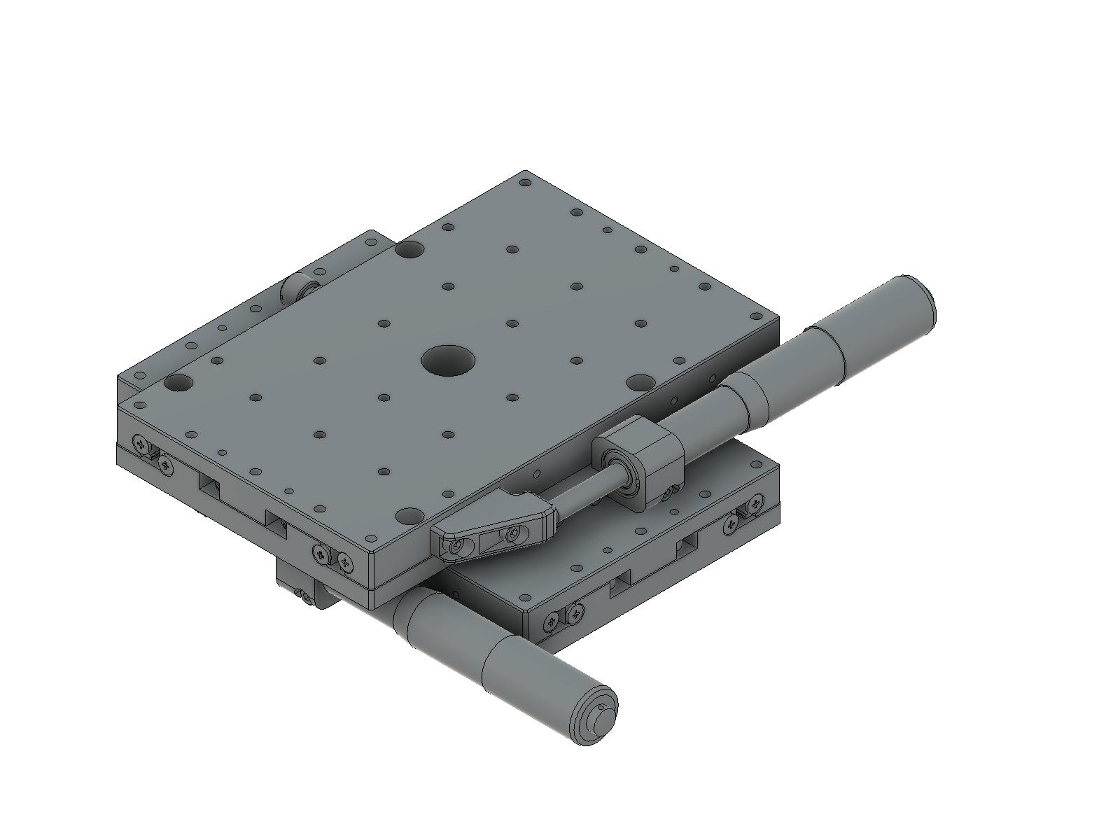 Stolik XY 100X160mm z łożyskiem EXC, stalowy, mikrometr boczny, +/-25mm, gwinty M4 (TSD-10162S)
