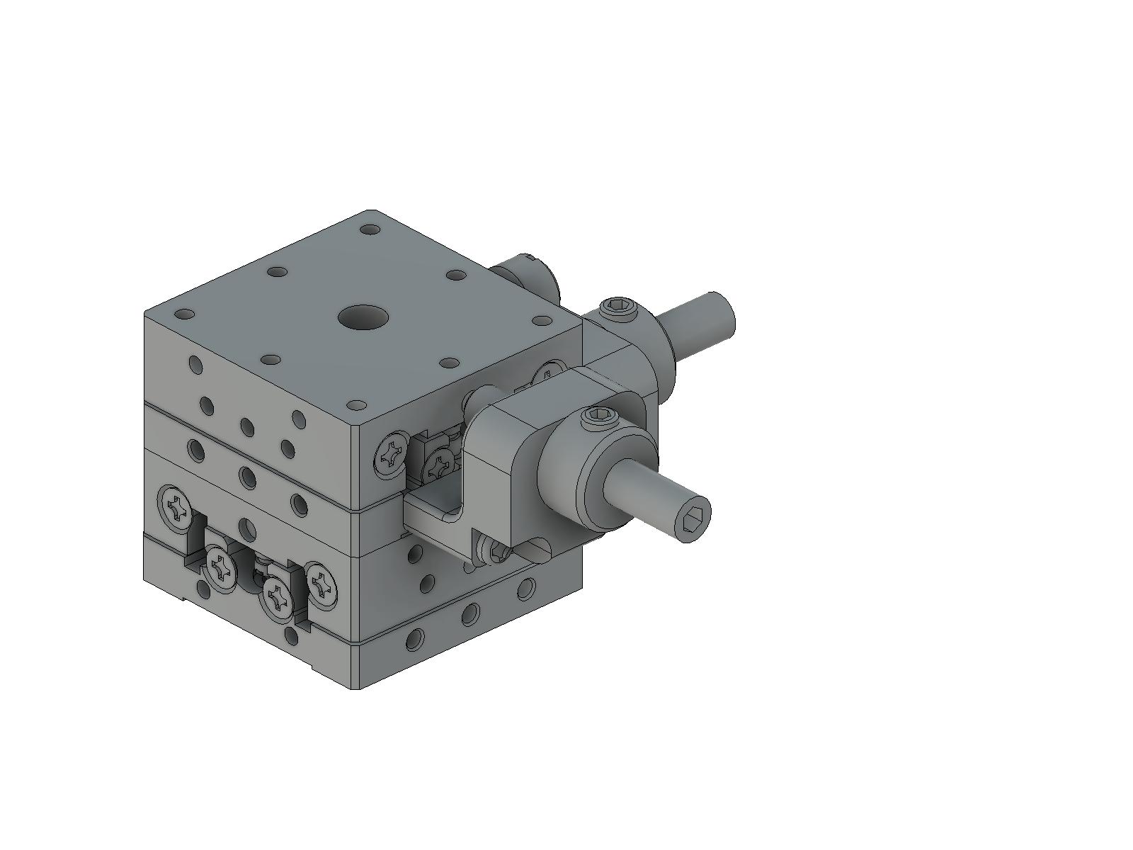 Łożysko EXC 25X25mm, stal nierdzewna, stolik XY, śruba sześciokątna na środku, +/-3mm, gwinty M2 (TSDH-252WCFP)