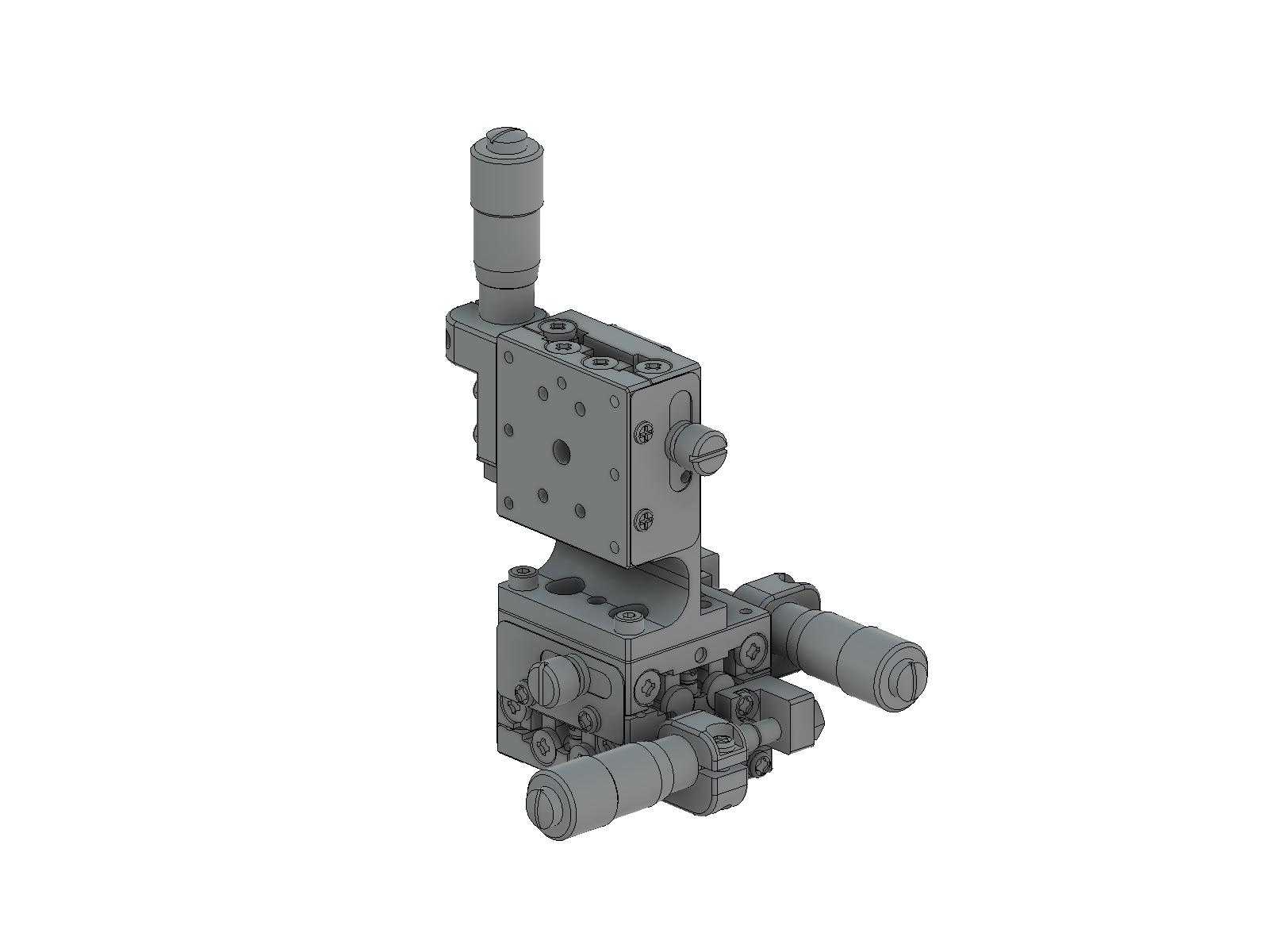 Łożysko EXC 25X25mm, stalowe, stolik XYZ, (platforma pionowa) mikrometr boczny, +/-3mm, gwint M2, prawoskrętny (TSD-255SRL)
