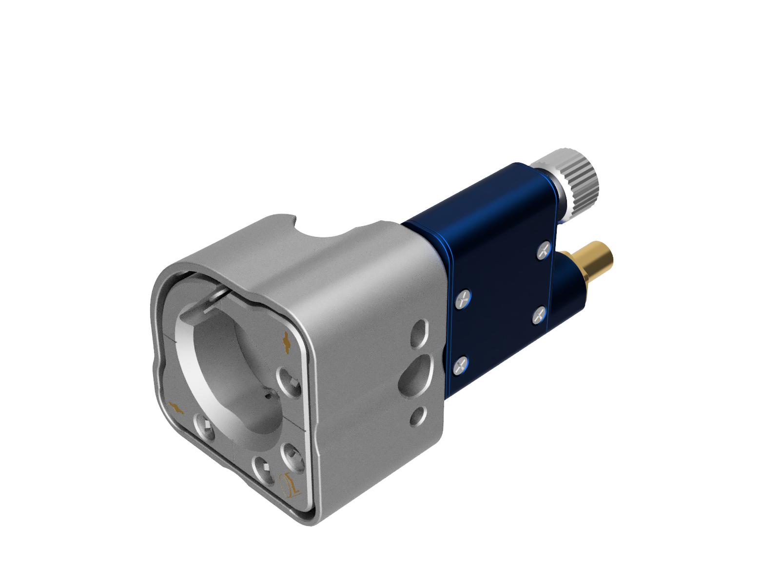 Uchwyt lustrzany 12.7-mm, stal nierdzewna, o wysokiej stabilności, załadunek od przodu, 2 siłowniki piezomotora (MHX-12.7A-PDM)