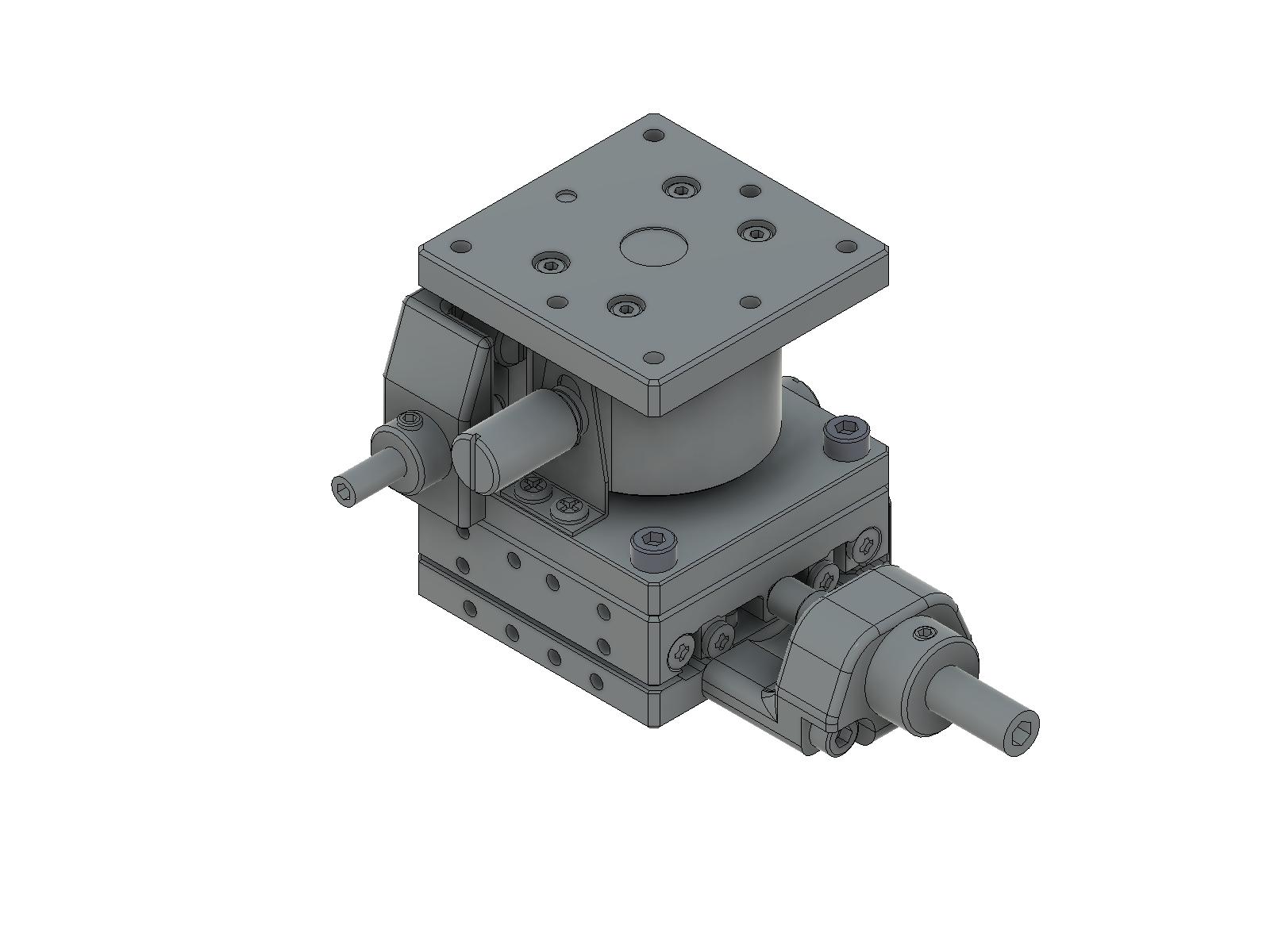 Łożysko EXC 40X40mm, stalowe, stolik osi XZ, centralna śruba sześciokątna, +/-6.5/3.0mm, gwinty M3 — zdjęcie produktu, nr katalogowy TSD-404CFP