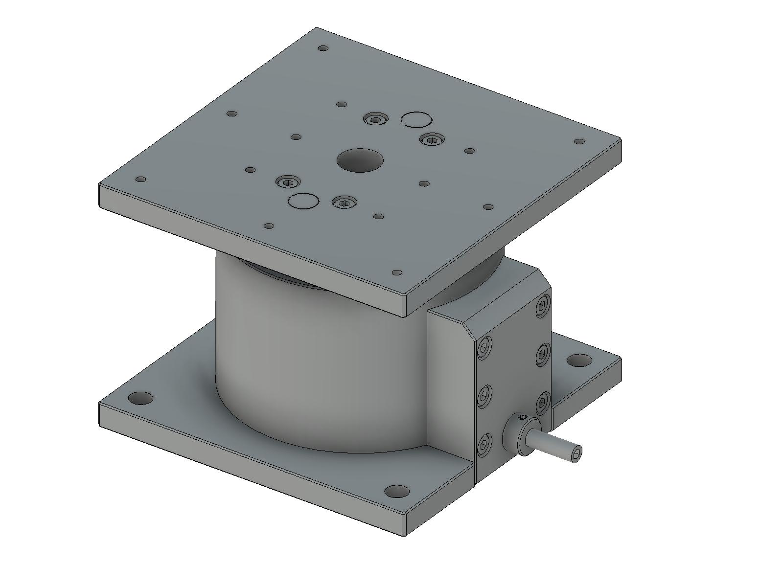 Łożysko EXC 120X120mm, stalowe, stolik Z-osi, (horyzontalna platforma/podstawa) śruba sześciokątna centralna, +/-10mm, gwinty M4 (TSD-1203FP)