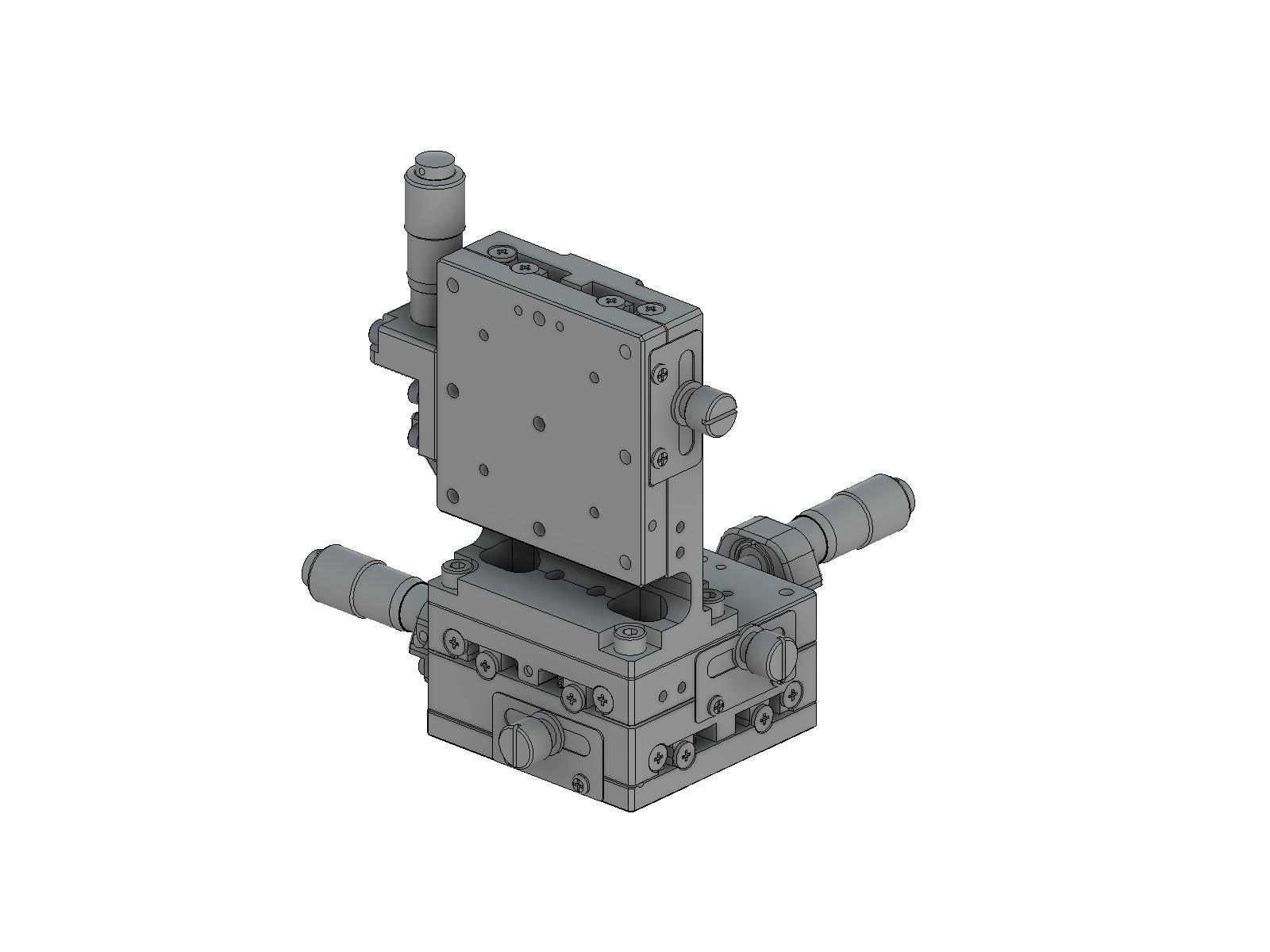 Łożysko EXC 60X60mm, stalowe, stolik osi XYZ, (platforma pionowa) mikrometr centralny, +/-6.5mm, gwinty M4 (TSD-605CL)