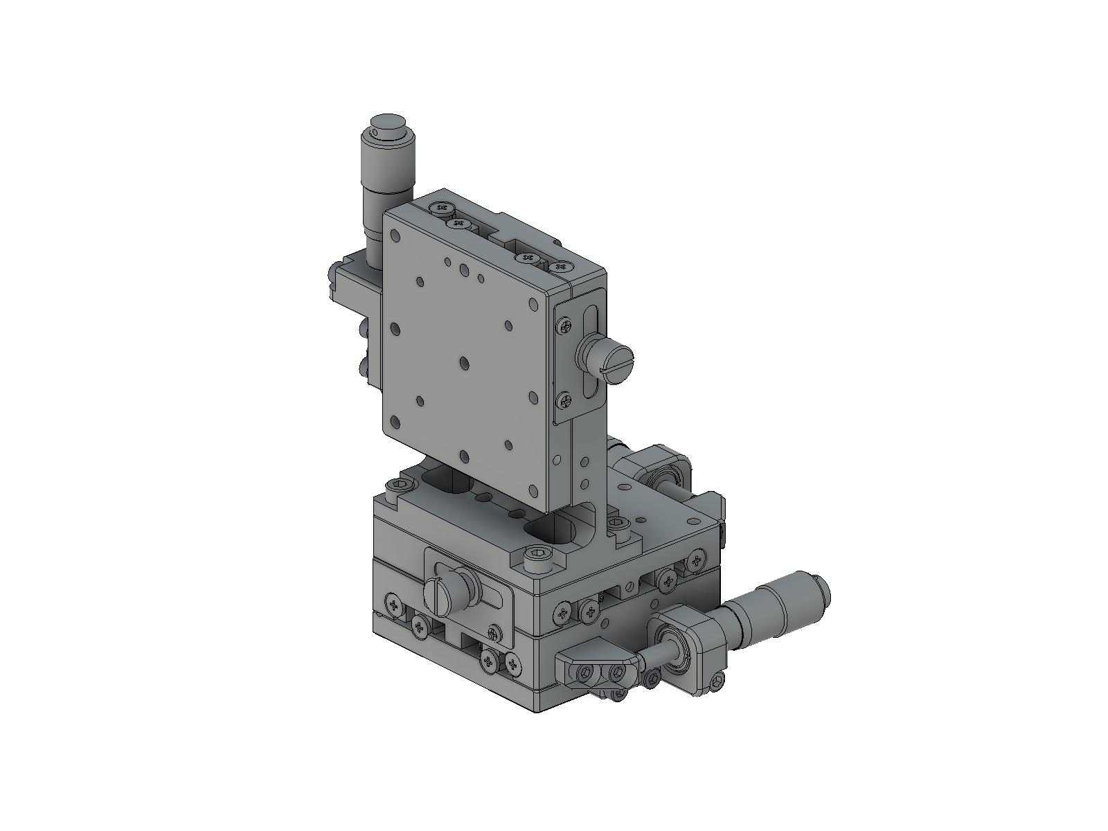 Łożysko EXC 60X60mm, stalowe, stolik osi XYZ, (platforma pionowa) mikrometr boczny, +/-6.5mm, gwinty M4 (TSD-605SL)