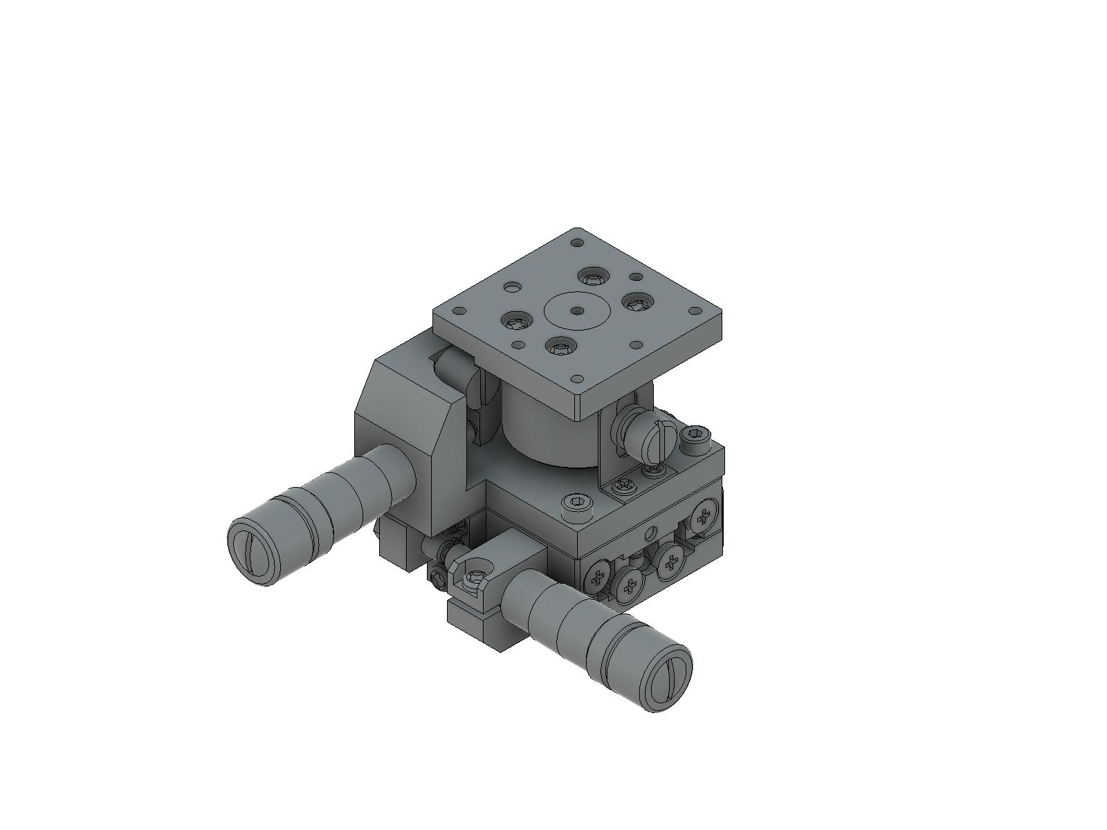 Łożysko EXC 25X25mm, kompatybilne z próżnią, stal nierdzewna, stolik osi XZ, mikrometr centralny, +/-3mm, gwinty M2 (TSDS-254S)
