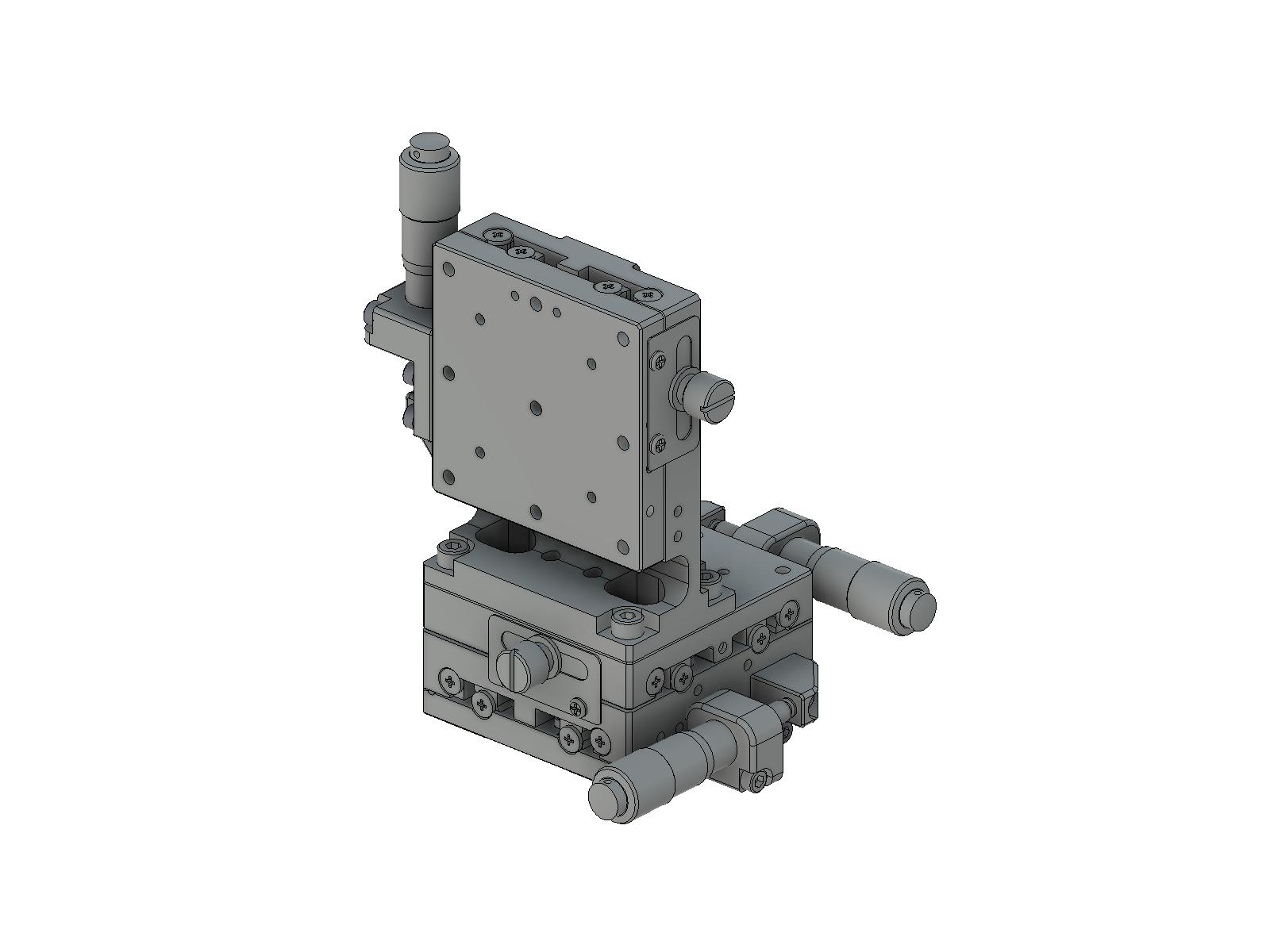Łożysko EXC 60X60mm, stalowe, stolik osi XYZ, (platforma pionowa) mikrometr boczny, +/-6.5mm, gwinty M4, prawoskrętny (TSD-605SRL)