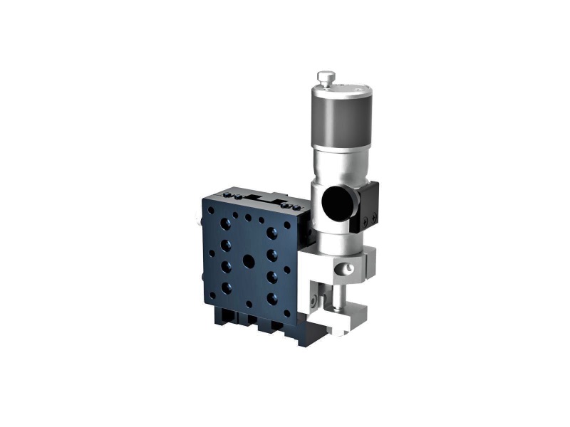 Łożysko krzyżowo-rolkowe 40X40mm, aluminiowe, stolik osi Z, (platforma pionowa/baza pozioma) boczny mikrometr śrubowy sub-mikronowy, +/-6.5mm, gwinty M3, prawoskrętny (TAM-403RLWP)