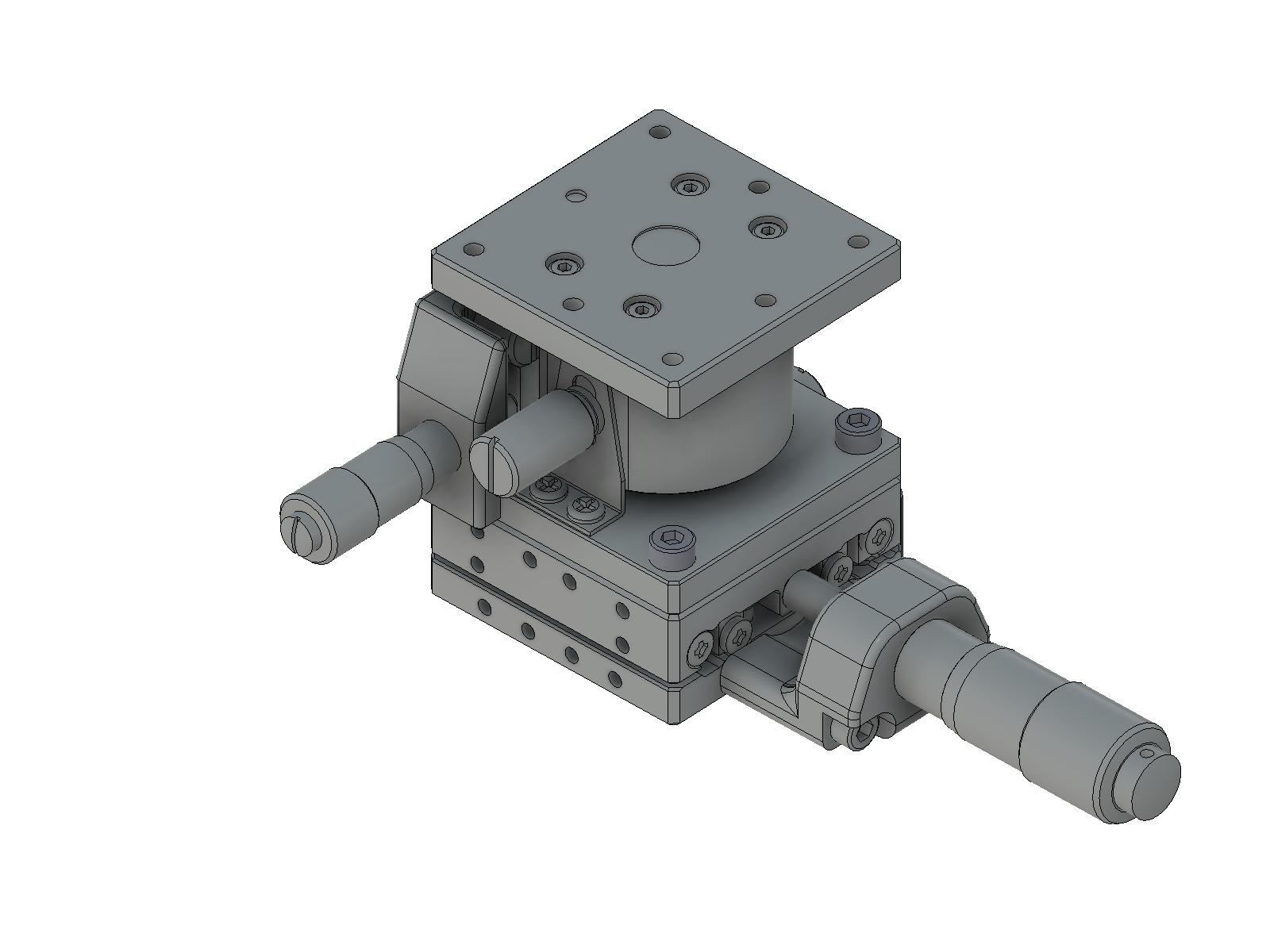 Łożysko EXC 40X40mm, stalowe, stolik osi XZ, mikrometr centralny, +/-6.5/3.0mm, gwinty M3 — zdjęcie produktu, nr katalogowy TSD-404C