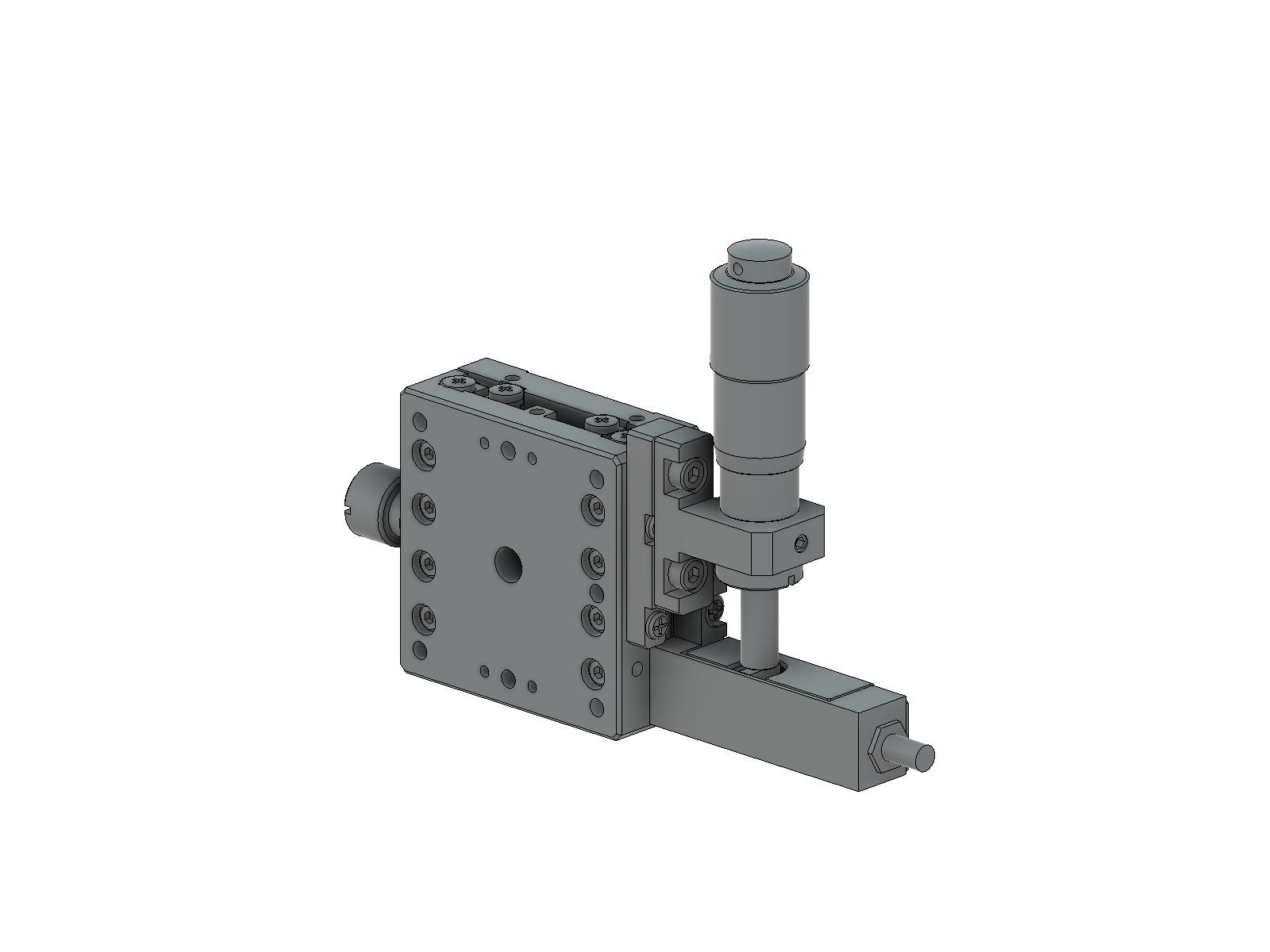 Stolik Z z asystą piezo, 40X40mm, (pionowa platforma/baza), lewoskrętny regulator +/-6.5mm, gwinty M3 (TADC-401SZPA)