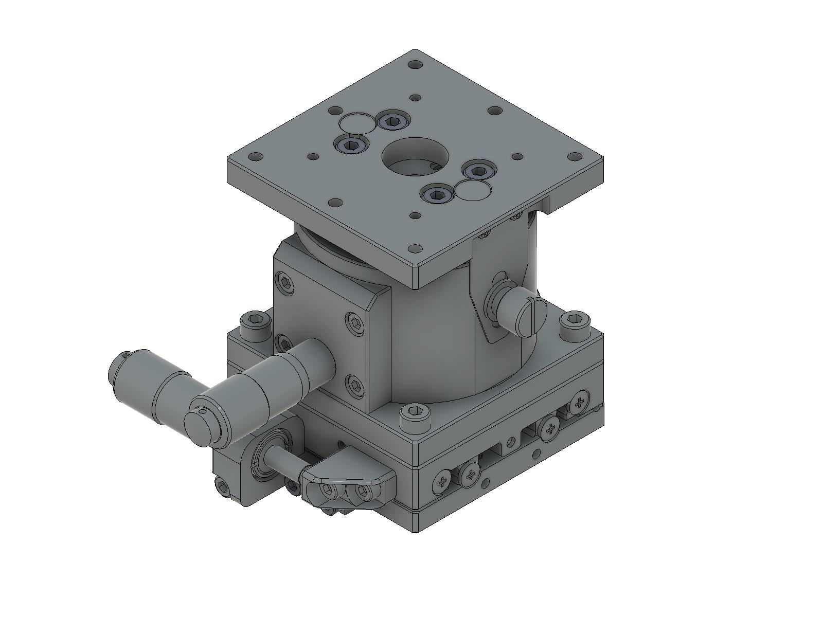 Łożysko EXC 60X60mm, stalowe, stolik osi XZ, boczny mikrometr, +/-6.5/5.0mm, gwinty M4, prawoskrętne (TSD-604SR)