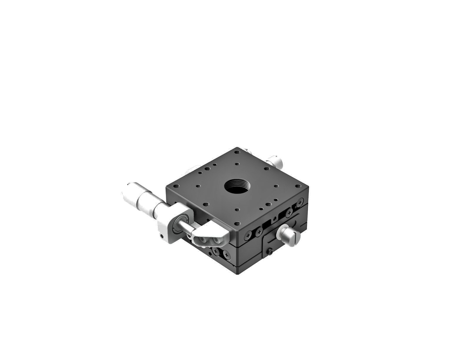 Łożysko EXC 60X60mm, stalowe, stolik XY, mikrometr boczny, +/-6.5mm, gwinty M4, prawoskrętny (TSD-602SR)