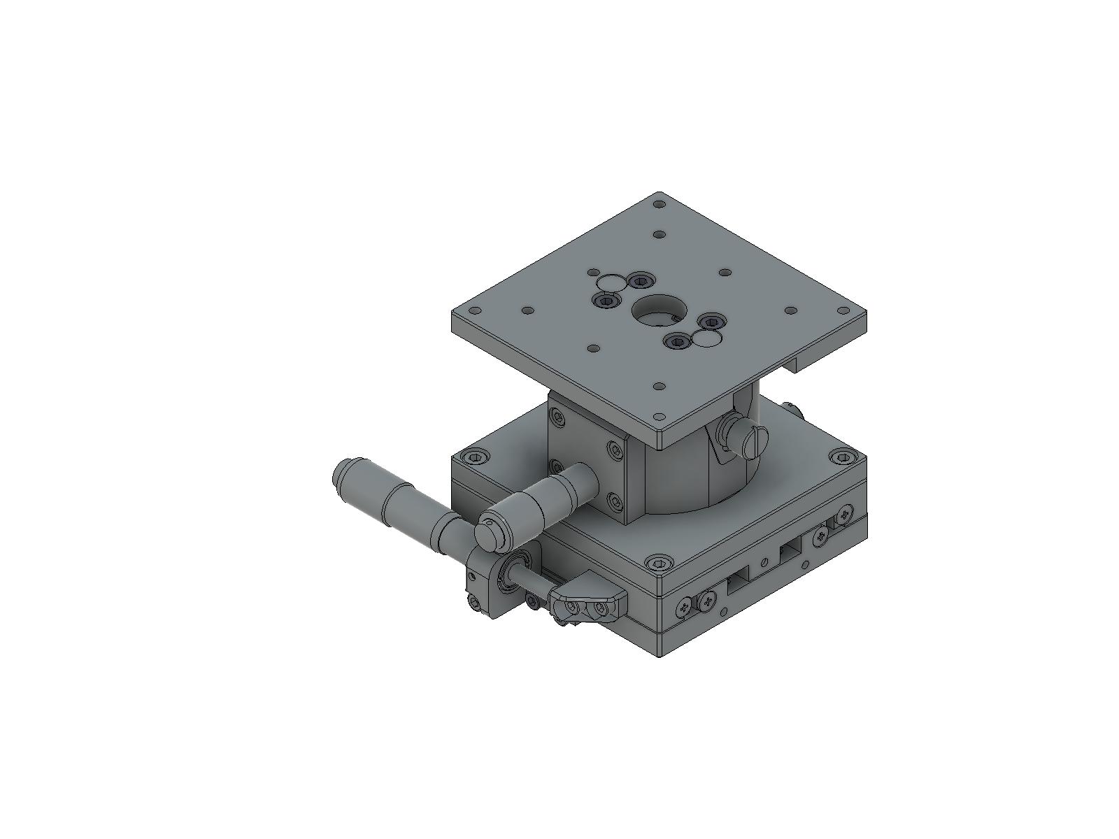 Łożysko EXC 80X80mm, stalowe, stolik osi XZ, mikrometr boczny, +/-12.5/5.0mm, gwinty M4, prawoskrętny (TSD-804SR)