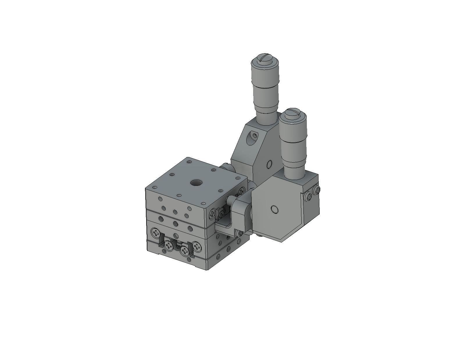 Łożysko EXC 25X25mm, stal nierdzewna, stolik XY, mikrometr 90° na środku, +/-3mm, gwinty M2 (TSDH-252WCDL)