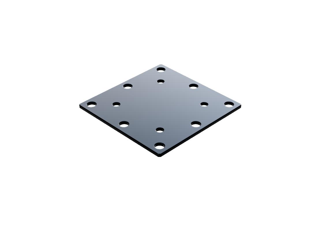 Dystans 60mm x 60mm x 2mm (MSP-6002)