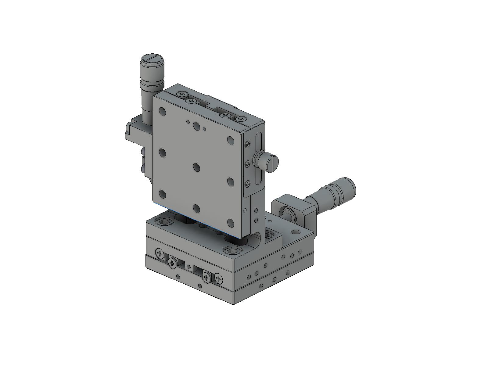 Łożysko EXC 65X65mm, kompatybilne z próżnią, stal nierdzewna, stolik osi XZ (platforma pionowa), mikrometr centralny, +/-6.5mm, gwinty 1/4-20 (TSDS-654CLUU)