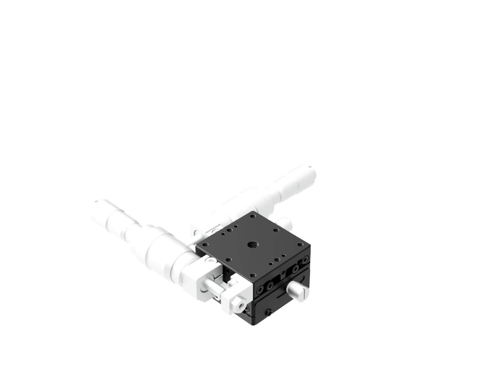 Łożysko EXC 40X40mm, stalowe, stolik XY, mikrometr boczny różnicowy, +/-6.5mm, gwinty 6-32, prawoskrętny (TSD-402SRDMUU)