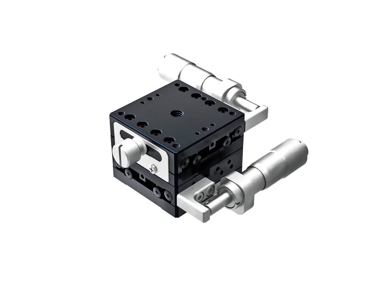Łożysko kulkowe 40X40mm, aluminiowe, stolik XY, mikrometr boczny, +/-6.5mm, gwinty 6-32 — zdjęcie produktu, nr katalogowy TADC-402WSUU
