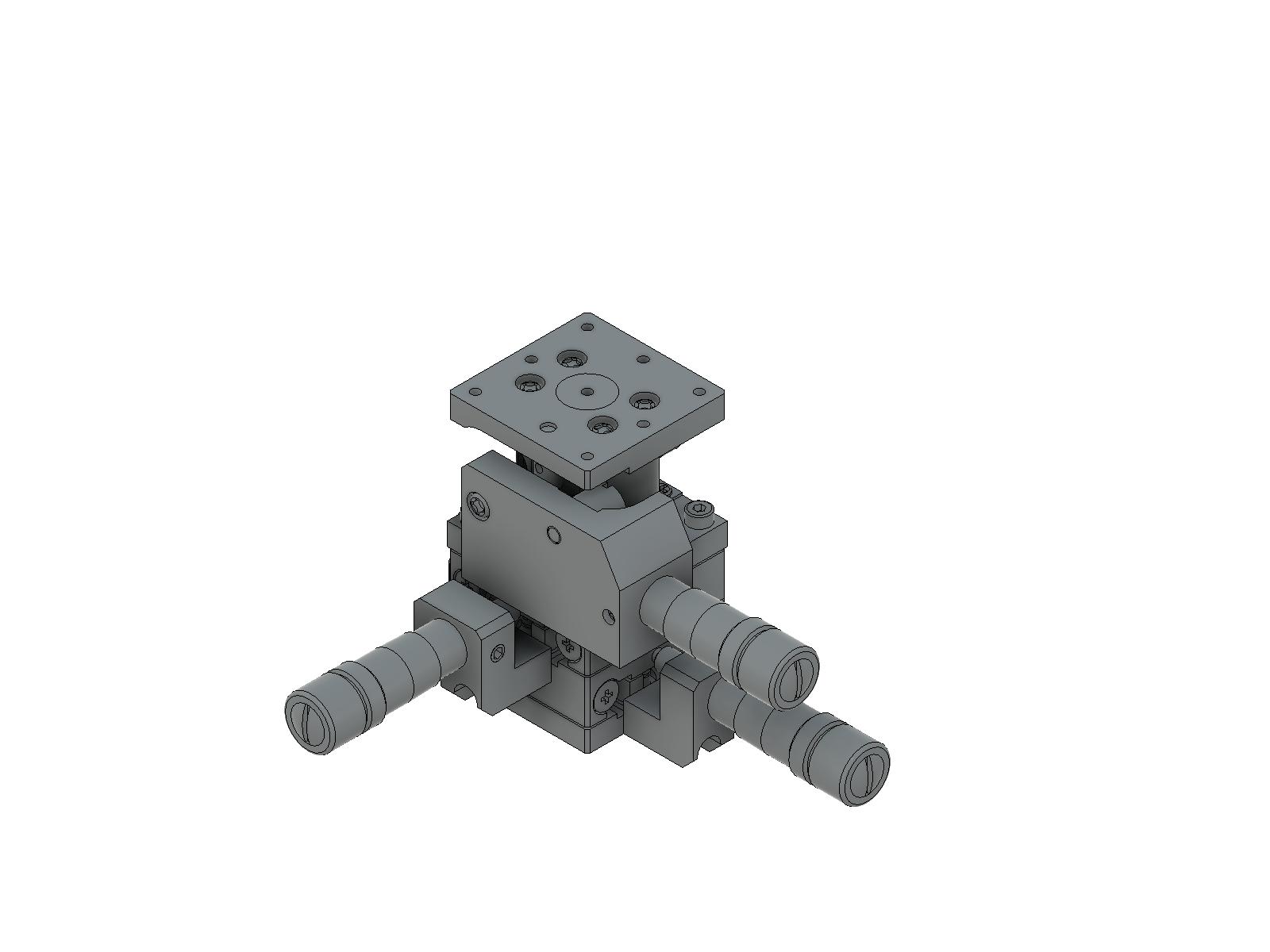 Łożysko EXC 25X25mm, kompatybilne z próżnią, stal nierdzewna, stolik XYZ, mikrometr centralny, +/-3mm, gwinty M2 (TSDS-255C)