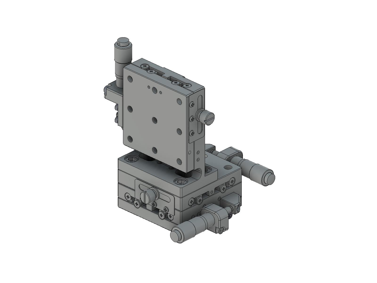 Łożysko EXC 65X65mm, stalowe, stolik osi XYZ, (platforma pionowa) mikrometr boczny, +/-6.5mm, gwinty 1/4-20, prawoskrętny — zdjęcie produktu, nr katalogowy TSD-655SRLUU