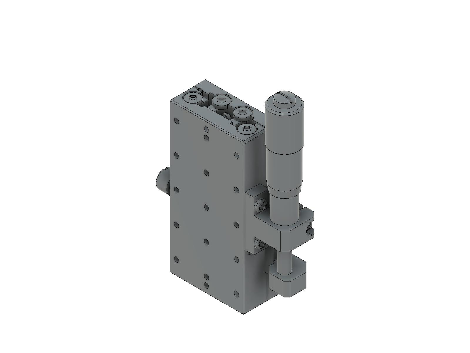 Łożysko EXC 25X50mm, stalowe, stolik osi Z, (platforma pionowa/baza) boczny mikrometr, +/-6.5mm, gwinty M2 — zdjęcie produktu, nr katalogowy TSD-25501SZ