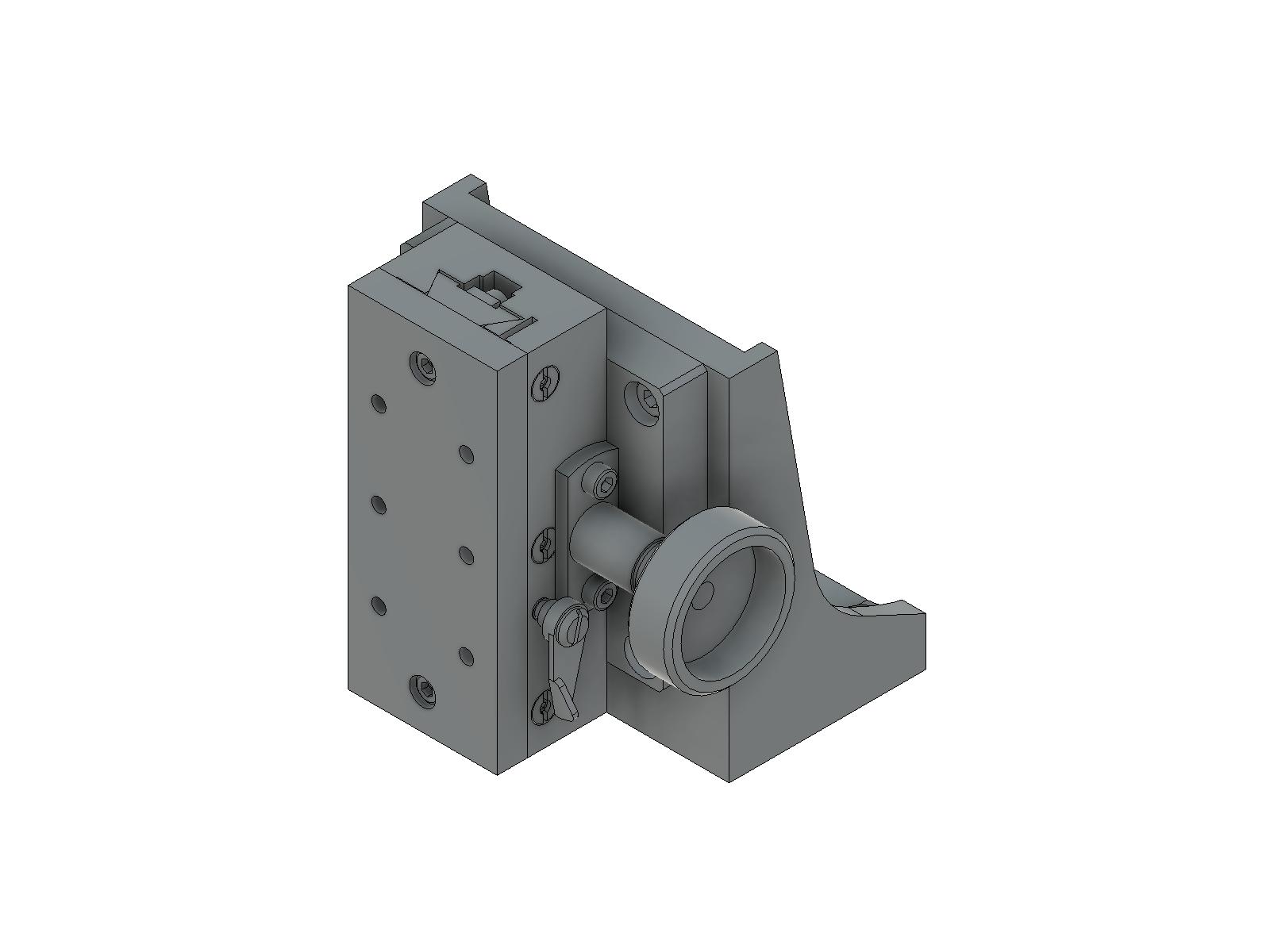 Prowadnica jaskółczy ogon 34X80mm, mosiężne, stolik Z-osi, (platforma pionowa/baza pozioma) napęd zębatkowy, +/-10mm, gwinty M4 (TAR-34803L)