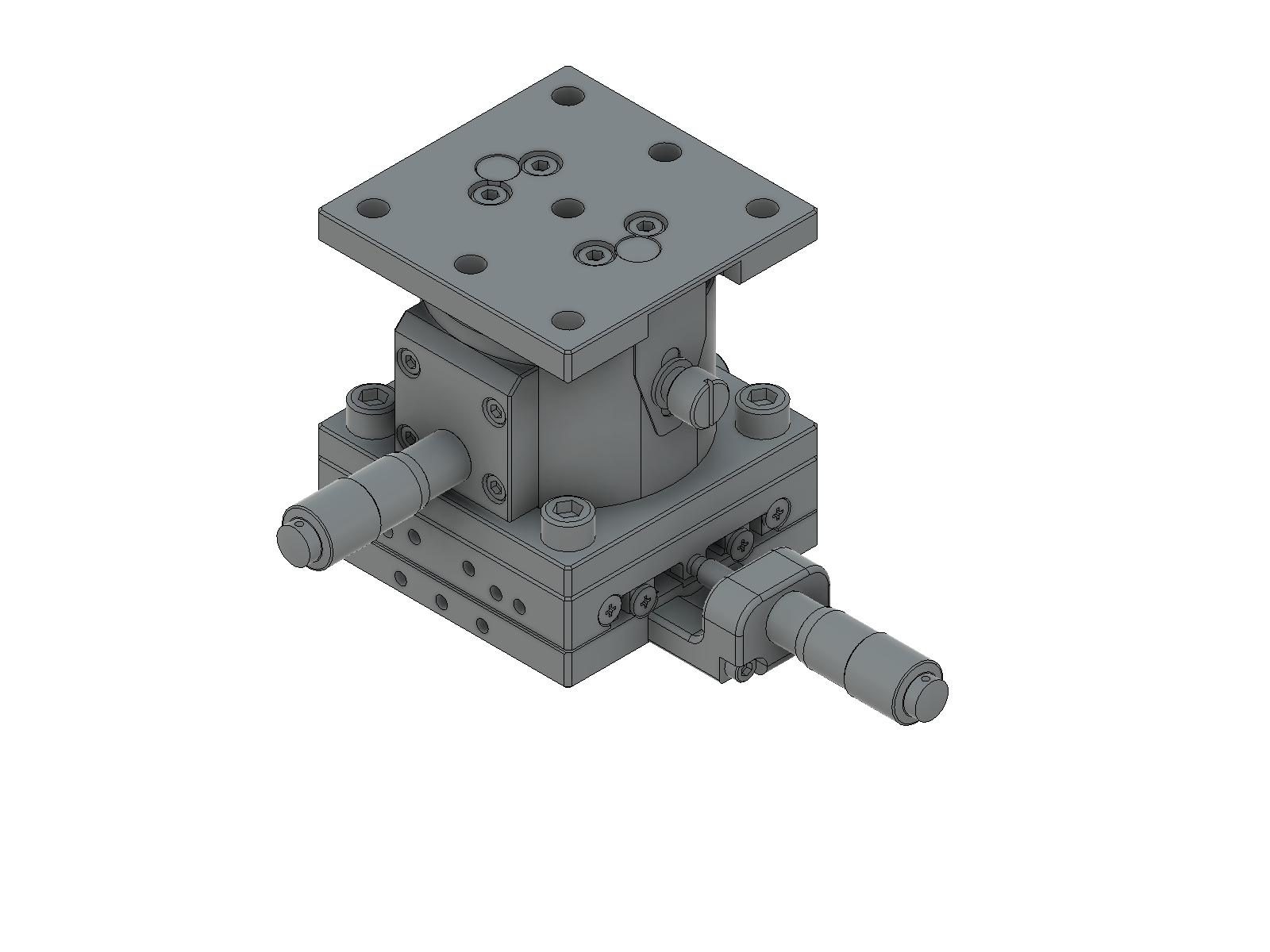Łożysko EXC 65X65mm, stalowe, stolik osi XZ, centralny mikrometr, +/-6.5/5.0mm, gwinty M6 — zdjęcie produktu, nr katalogowy TSD-654C-M6