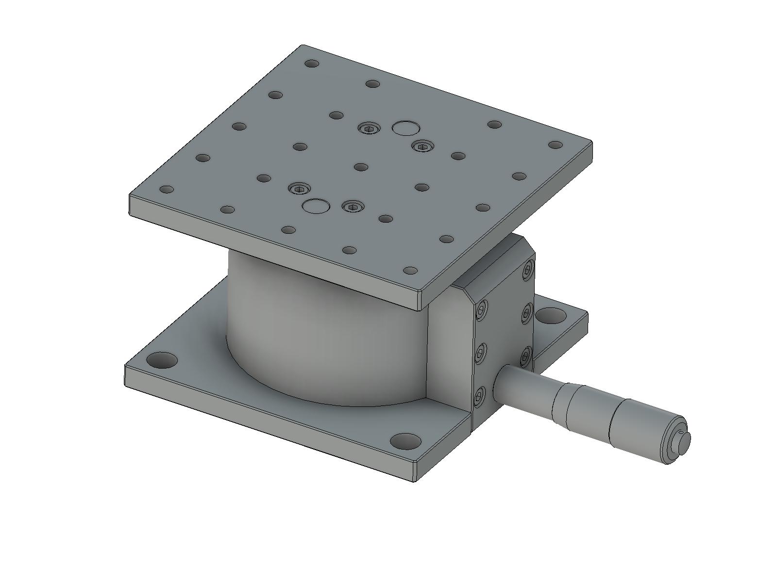 Łożysko EXC 120X120mm, stalowe, stolik Z-osi, (horyzontalna platforma/podstawa) mikrometr centralny, +/-10mm, gwinty M6 (TSD-1203-M6)