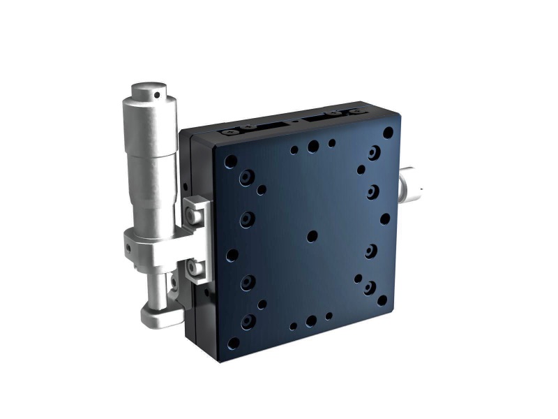 60X60mm łożysko kulkowe, aluminiowy, stolik Z (platforma/baza pionowa) z mikrometrem bocznym, +/-6.5mm, gwinty M4, prawostronny (TADC-601SRZ)