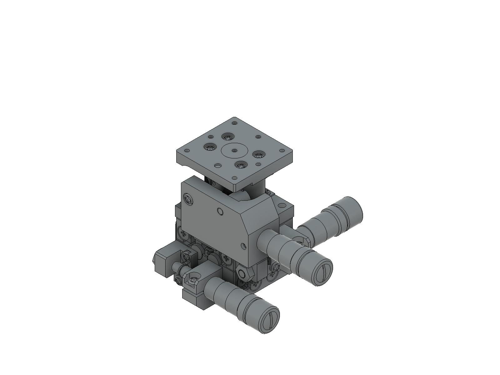 Łożysko EXC 25X25mm, kompatybilne z próżnią, stal nierdzewna, stolik XYZ, mikrometr boczny, +/-3mm, gwinty M2 (TSDS-255S)