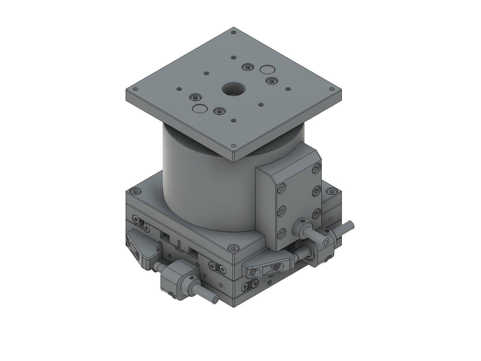 Łożysko EXC 100X100mm, stalowe, stolik XYZ, (platforma pionowa) śruba sześciokątna boczna, +/-12.5mm, gwint M4 (TSD-1005SFP)