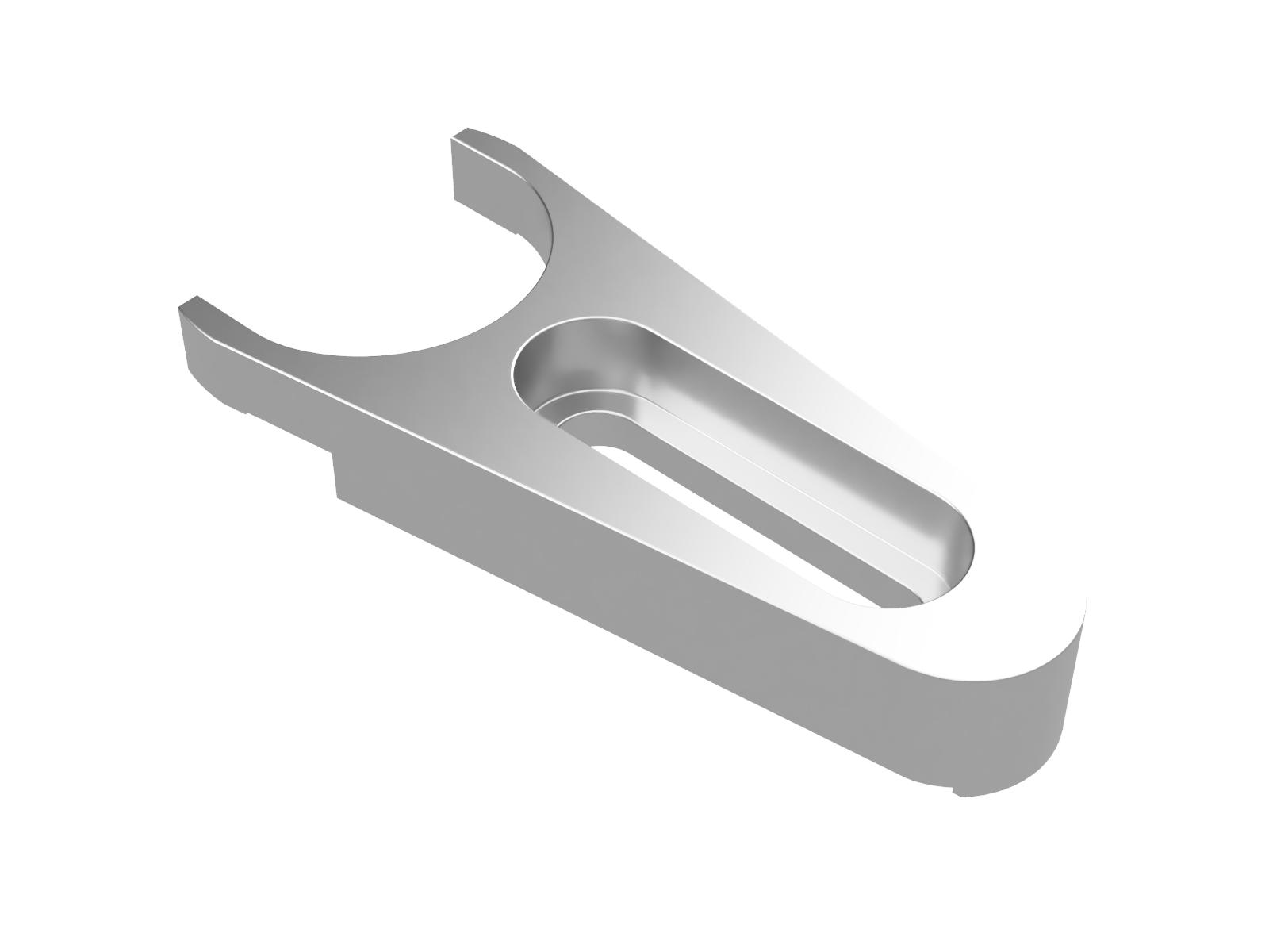 Uchwyt widelcowy na cokole, stal nierdzewna, szczelina 25.4mm, śruba 1/4-20 (PSCS-11.5UU)