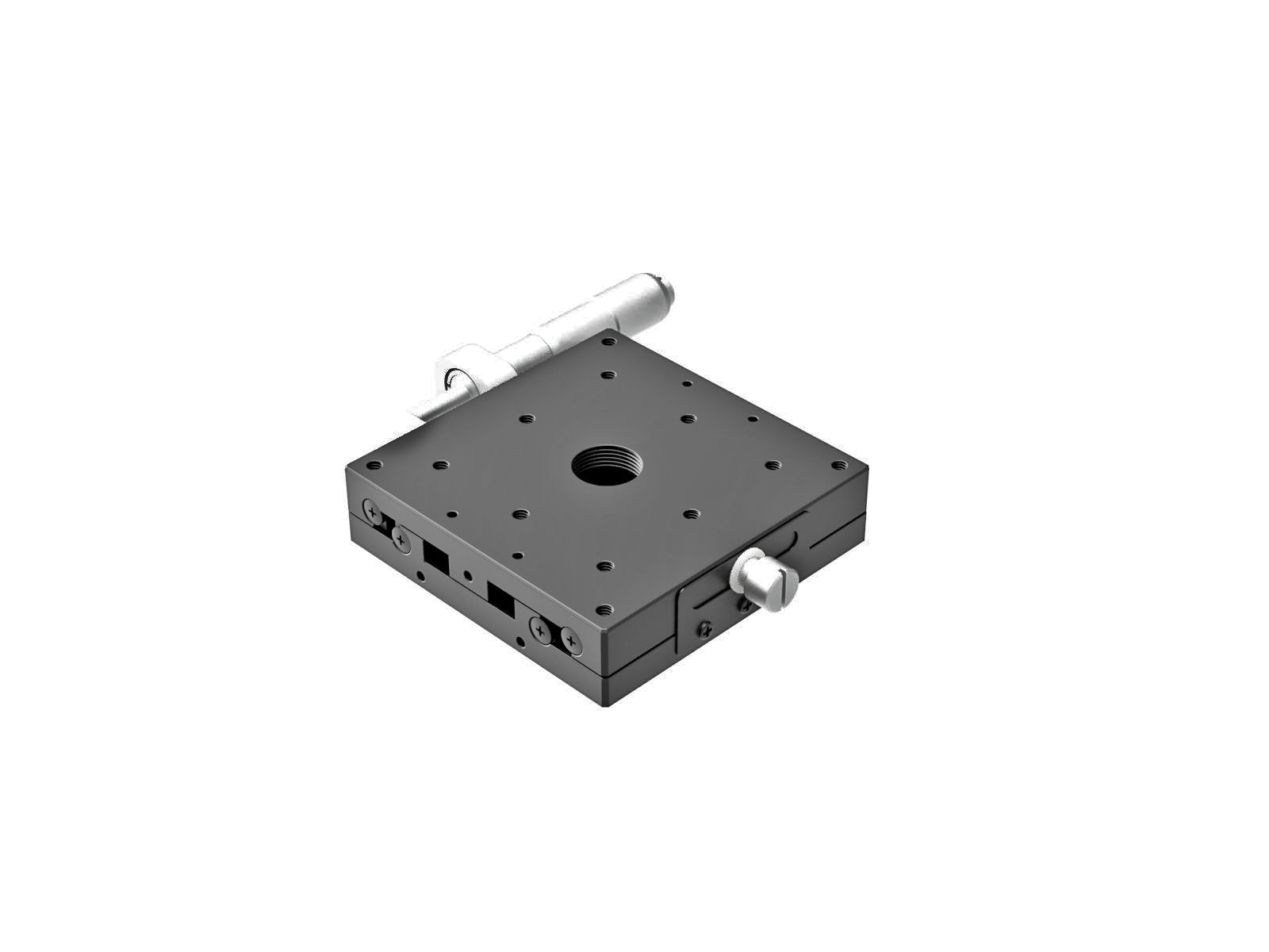Łożysko EXC 80X80mm, stalowe, stolik osi X, mikrometr boczny, +/-12.5mm, gwinty M4, prawoskrętny (TSD-801SR)