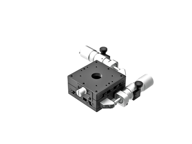 Łożysko EXC 60X60mm, stalowe, stolik XY, mikrometr boczny submikronowy z śrubą, +/-6.5mm, gwinty M4 (TSD-602SWP)