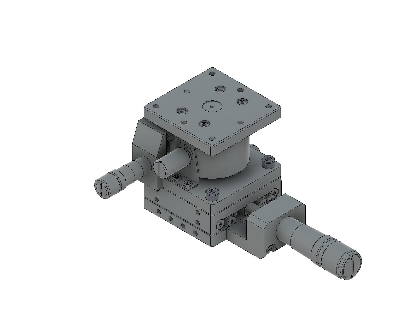 Łożysko EXC 40X40mm, kompatybilne z próżnią, stal nierdzewna, stolik osi XZ, mikrometr centralny, +/-6.5/3.0mm, gwinty M3 — zdjęcie produktu, nr katalogowy TSDS-404C
