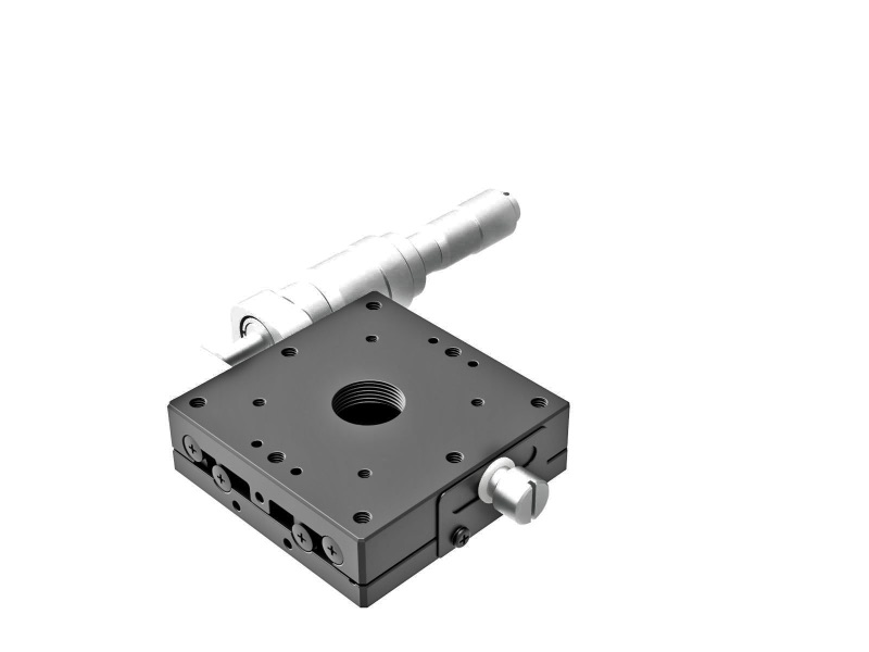 Łożysko EXC 60X60mm, stalowe, stolik osi X, mikrometr boczny różnicowy, +/-6.5mm, gwinty M4, prawoskrętny (TSD-601SRDM)