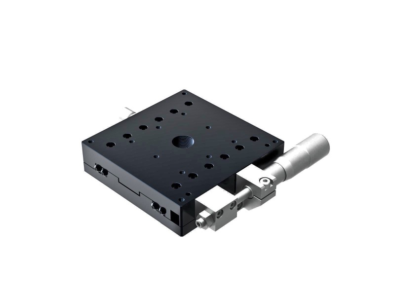 Łożysko krzyżowo-rolkowe 100X100mm, aluminiowe, stolik osi X, mikrometr boczny, +/-12.5mm, gwinty M4 (TAM-1001S)