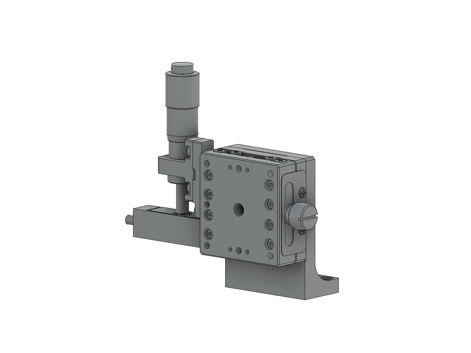 Stolik Z z pomocą piezo 40X40mm (platforma pionowa/baza pozioma) z regulatorem lewostronnym +/-6.5mm, gwinty M3 (TADC-403LPA)