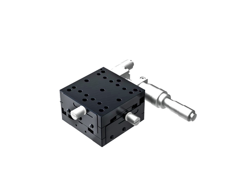 Łożysko krzyżowo-rolkowe 65X65mm, aluminiowe, stolik XY, boczny mikrometr różnicowy, +/-6.5mm, gwinty 1/4-20, prawoskrętny (TAM-652SRDMUU)
