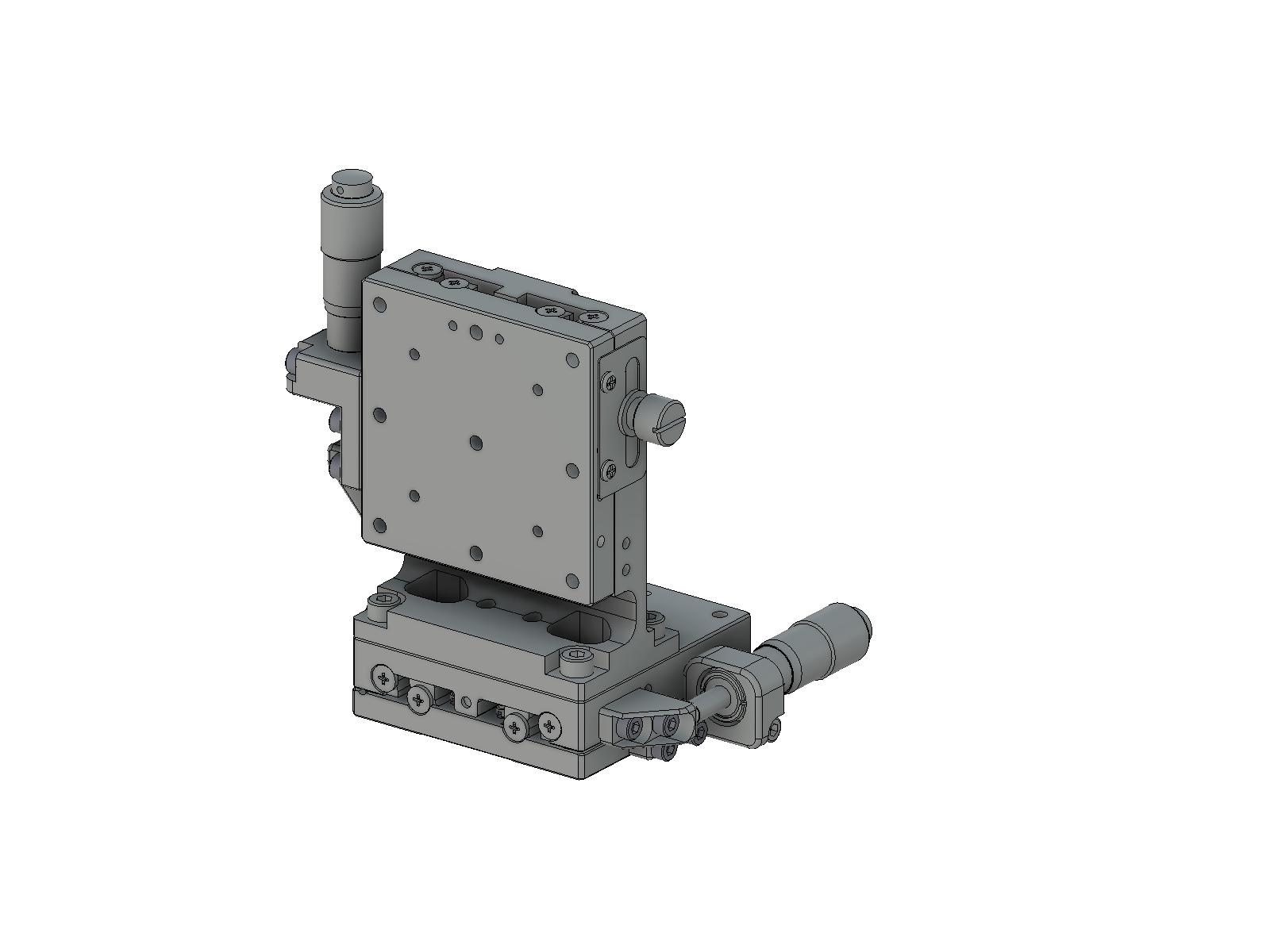 Łożysko EXC 60X60mm, stalowe, stolik osi XZ, (platforma pionowa) mikrometr boczny, +/-6.5/5.0mm, gwinty M4 — zdjęcie produktu, nr katalogowy TSD-604SL