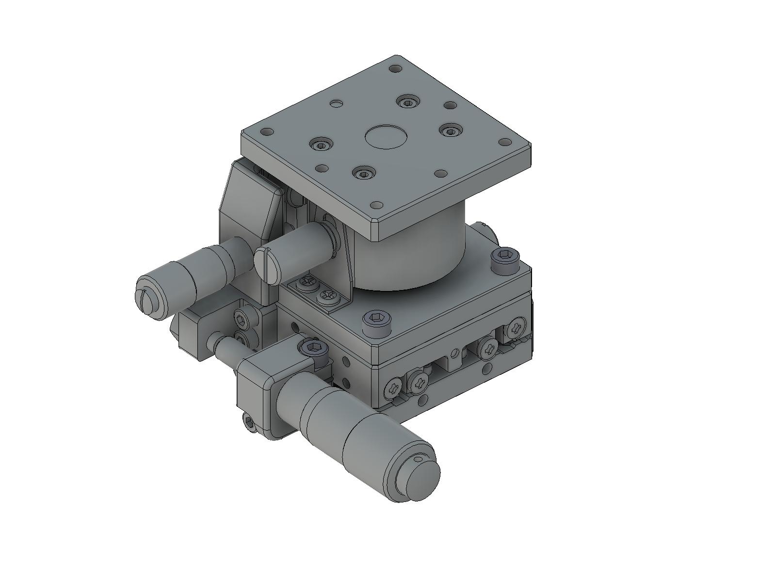 Łożysko EXC 40X40mm, stalowe, stolik osi XZ, mikrometr boczny, +/-6.5/6.5/3.0mm, gwinty 6-32 — zdjęcie produktu, nr katalogowy TSD-404SUU