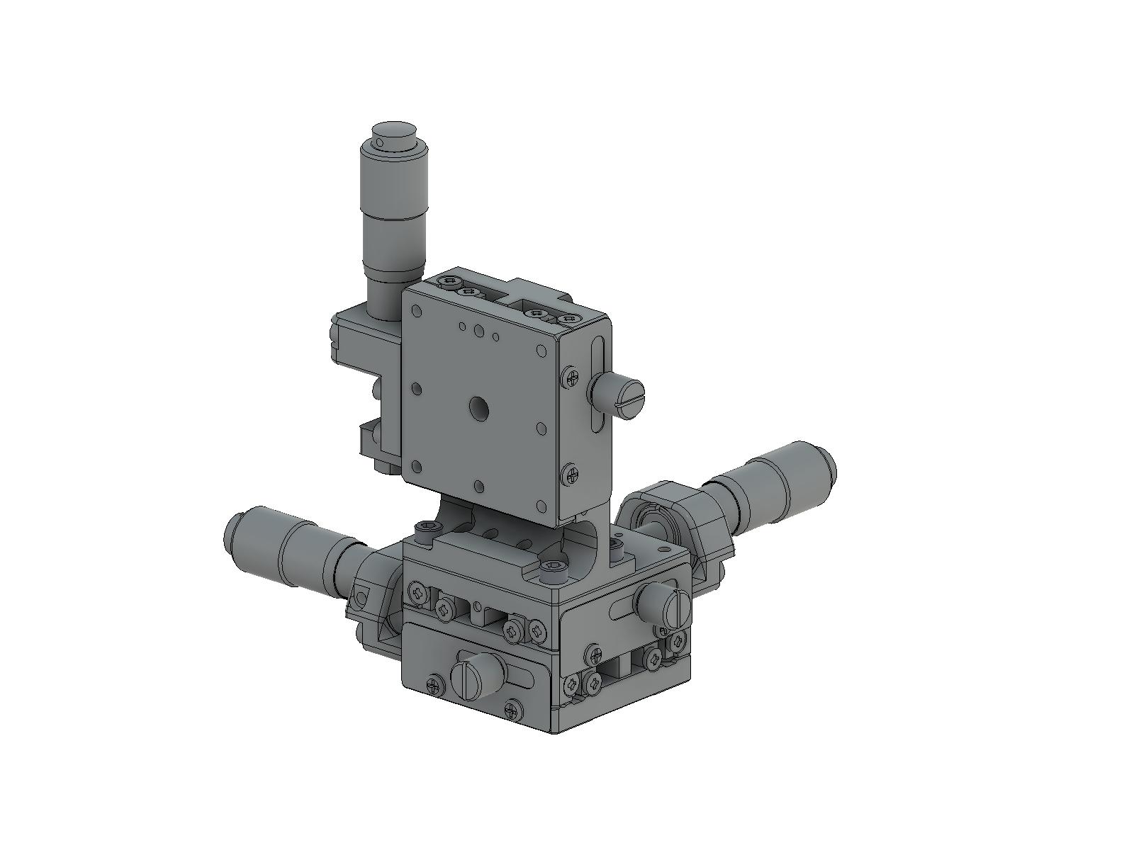 Łożysko EXC 40X40mm, stalowe, stolik XYZ, (platforma pionowa) mikrometr na środku, +/-6.5mm, gwint 6-32 (TSD-405CLUU)