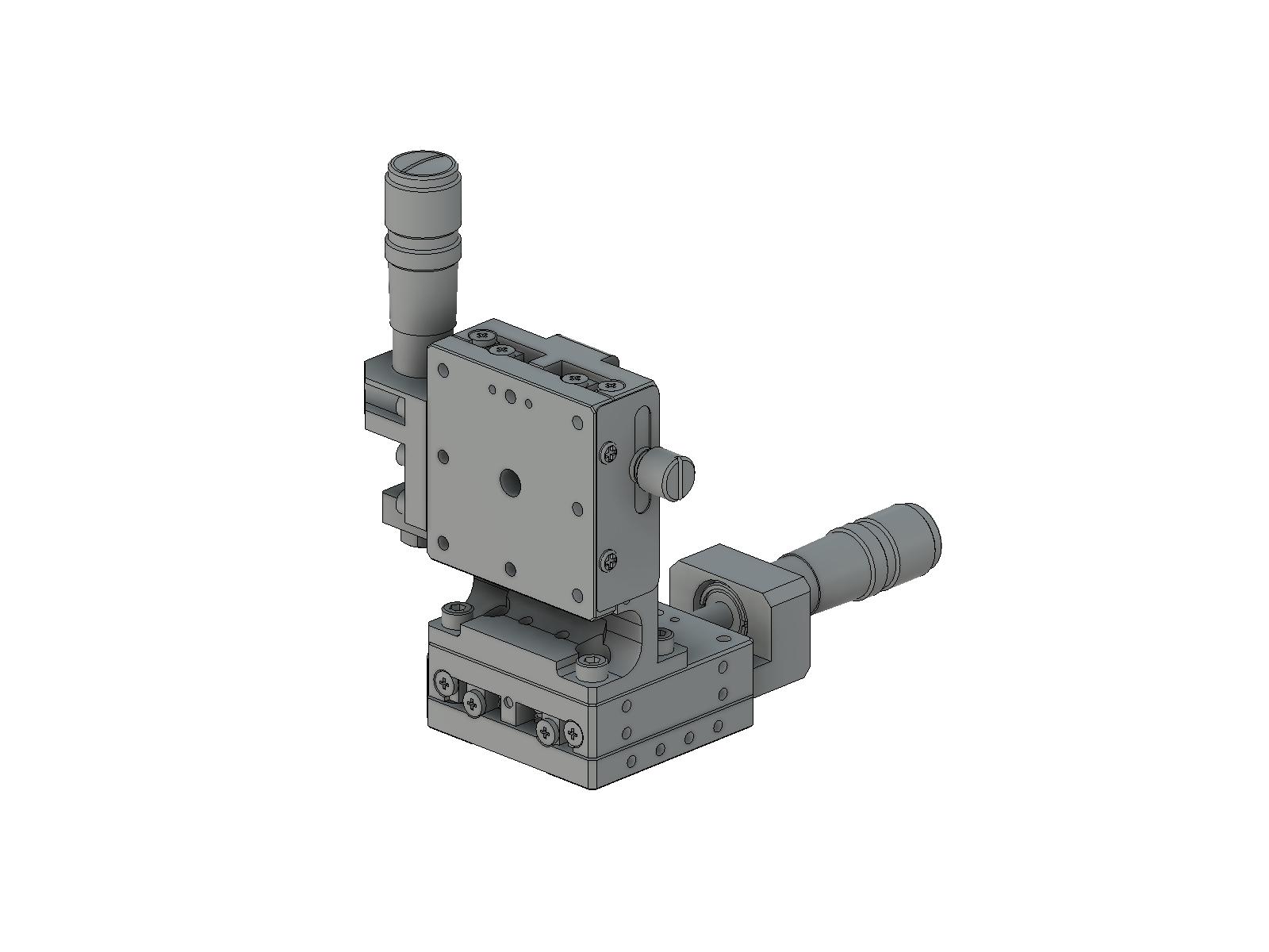 Łożysko EXC 40X40mm, kompatybilne z próżnią, stal nierdzewna, stolik osi XZ (platforma pionowa), mikrometr centralny, +/-6.5mm, gwinty 6-32 (TSDS-404CLUU)